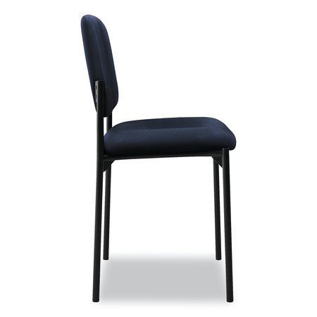 Hon Basyx Navy Stacking Guest Chair, 21" L 32-3/4" H, Armless, Fabric Seat, Scatter Series VL606VA90